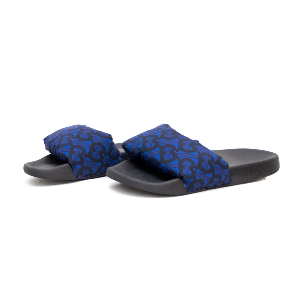 BURBERRY MEN'S FURLEY PUFF ROYAL BLUE BEACH POOL SLIDE‎ SANDALS SHOES US:9